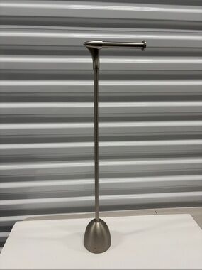 Bed Bath & Beyond Satin Silver Free-Standing Toilet Paper Holder